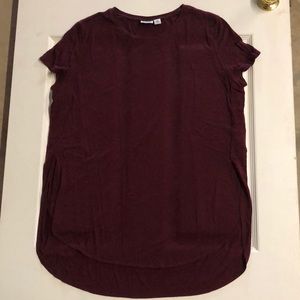 Cato Burgundy Short Sleeve Tunic Shirt